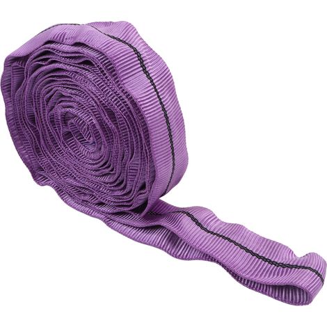 Élingue de levage 1T en polyester, sangle de manutention violette, écharpe de transport robuste. (1/5)