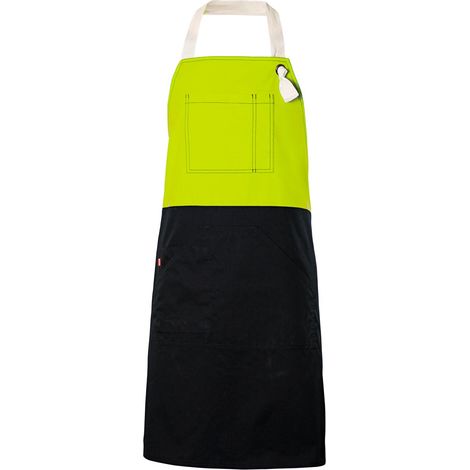 DELANTAL BICOLOR PETO AMARILLO FLÚOR U