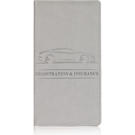 Organisateur documents voiture portefeuille cuir – Étui carte grise assurance permis conducteur, rangement (1/5)