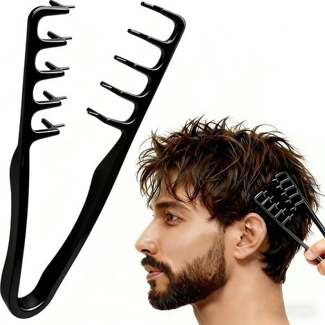STRUKTURPASTE Peigne Cheveux À Texture Pliable,Peigne Texture Homme Dent Large,Outil Volumisant les Racines, Accessoire Peignes Coiffants Cheveux, pour Un Toilettage Volumineux et Précis (1/5)