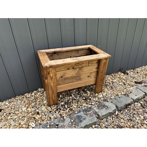 Prestbury Raised Rectangular Regular Trough - Timber - L33 x W57 x H42 cm (1/4)