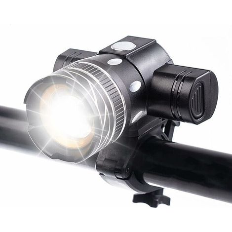 Rechargeable front bicycle light, 5000 lm, high-brightness waterproof LED, 6-hour battery life – for urban and off-road cycling