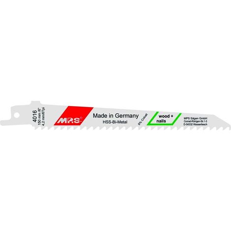2 Lames scie Sabre Extra Forte bois multi Frais - avoyées 150X19X1.27Mm - 4.2mm Chantourner