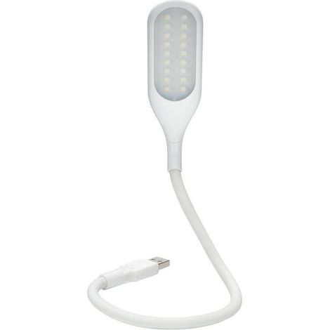 Lampe USB Réglable avec 18 LED, 3 Niveaux de Luminosité, Col de Cygne Flexible et Interrupteur Tactile pour Ordinateur Portable ou Clavier (1/4)
