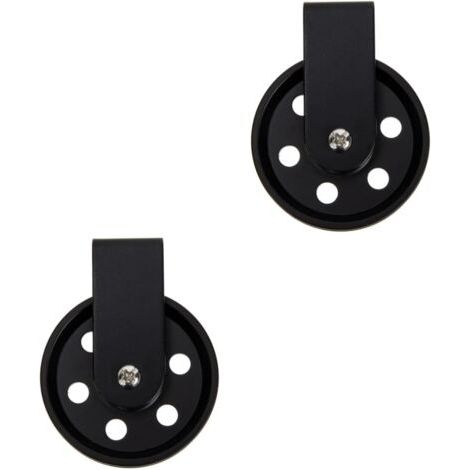 LaBlanc - 2 piezas Accesorios de iluminación Lámpara colgante Polea Rueda Apliques de pared negros Lámpara de pared Rueda de hierro Rueda retro Cuervos Ruedas de carro Cable de exterior Hierro forjado