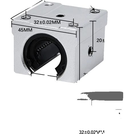 Linearführungslagerblock, langlebige Aluminiumkonstruktion, hohe Kompatibilität, SBR16UU (1/2)