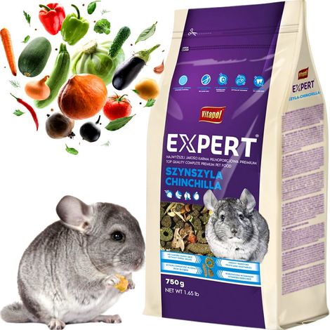 Futter für Chinchillas, Gemüse und Obst, Vitamine, Vitapol Expert 750 g