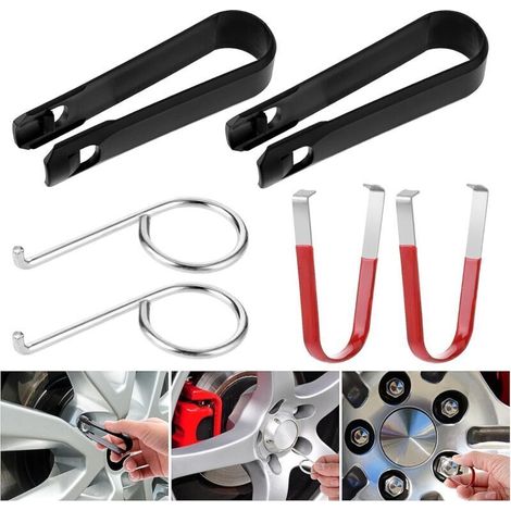 6 Pcs Outil Demontage Pour Couvre Écrous Cerioll Outil Demontage Couvre Écrous Extracteur De Capuchon De Boulon De Roue Voiture Couvre L'outil D'extraction (1/4)