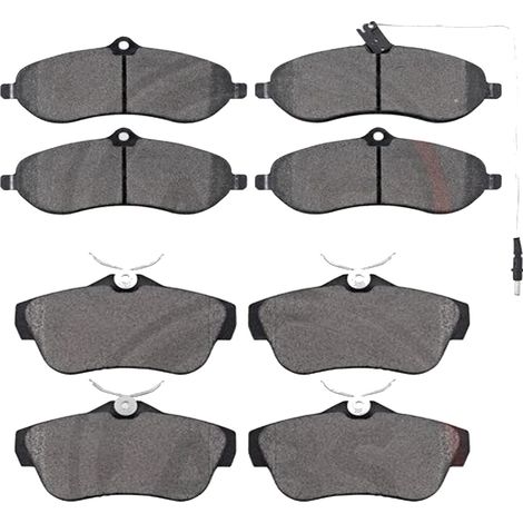 KIT PASTIGLIE FRENO ANTERIORI E POSTERIORI compatibile con CITROËN JUMPY / PIANALE PIATTO/TELAIO/FURGONATO (VF7) / PASTIGLIE FRENANTI AUTO OEM 37589,37590 / SOSTITUZIONE DIRETTA / BASSA POLVERE / SILE