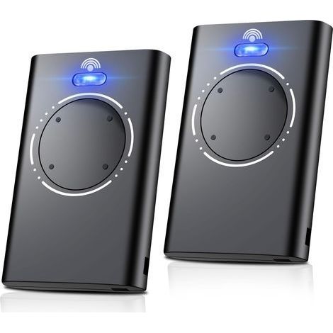Lot de 2 télécommandes pour portail, porte de garage, 868 MHz, compatible avec XT2 868 SLH LR, XT4 868 SLH LR, 4 canaux, noir (1/5)