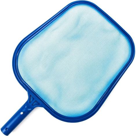 Accessoires de piscine (Bleu) Râteau à feuilles, épuisette à cadre en maille, outil de nettoyage pour piscine et spa (1/4)