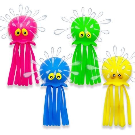 Octopus Water Bomb Balls 4 Pack Toddler Bath Toys Kids Pool Toys Reusable Summer Party Bag Fillers for Boys Girls 3+ Years (1/5)