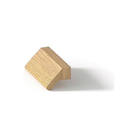 Tirador Timber 9411 - Madera arce sin barniz. 60x24x12mm. Entrepuntos 32mm.