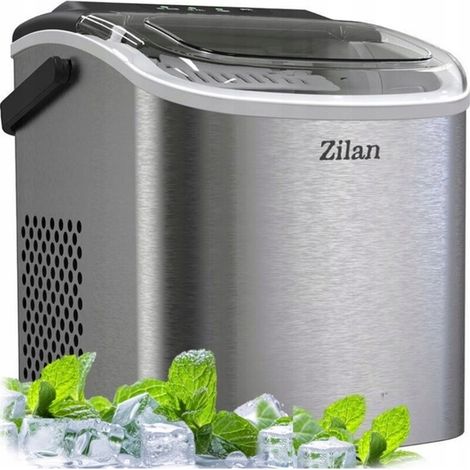 FABBRICATORE DI GHIACCIO GRANDE, ROBUSTO, PORTATILE, INOX, GHIACCIO ESPRESSO 15KG/24h