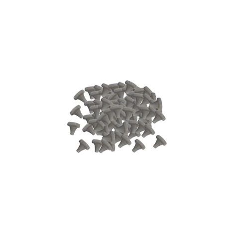 Lot de 100 buses de rechange pour pommeau de douche – Silicone alimentaire – Ouverture 4mm – Accessoire universel gris clair (1/5)