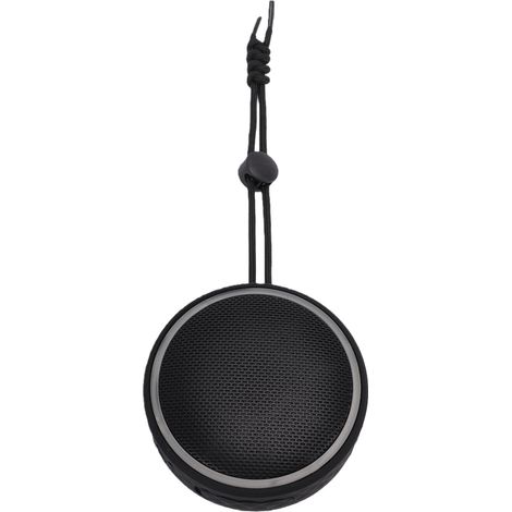 Haut-parleur de douche Bluetooth, stéréo sans fil, Portable, avec ventouse et lanière, éclairage RGB, étanche IPX6, noir (1/5)