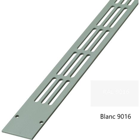 Grille plate 488 - Hauteur : 30 - Mortaise : 665X21 - Longueur : 700 - Teinte : Blanc 9016 - RENSON