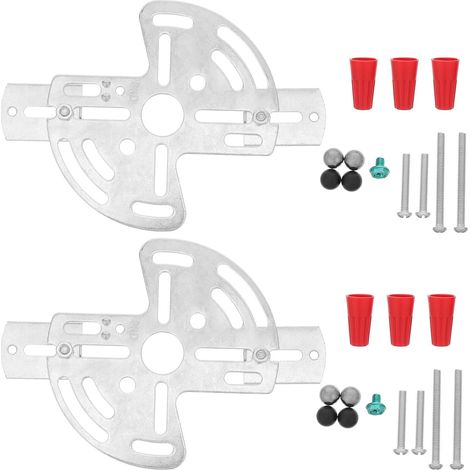 Kit de 2 Placas Montaje para Lámparas Techo en Hierro Resistente (1/5)