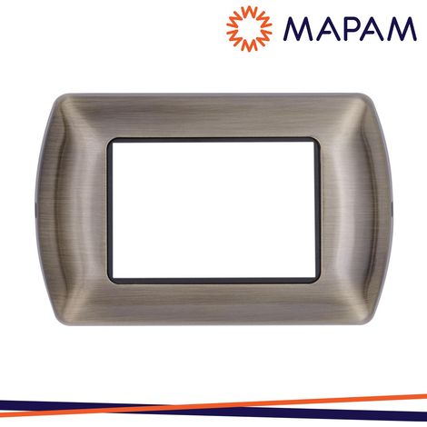 PLACCA 8803-09 3P BRONZO SPAZZOLATO/INT METALLO (1/3)