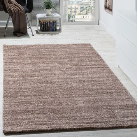 Paco Home Tappeto Moderno Soggiorno Pelo Corto Comodo Conveniente Mélange In Beige 70x250 cm (1/4)