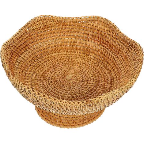 Petit panier rond de rangement pour clés, panier tressé d'entrée, panier de rangement de table (1/5)