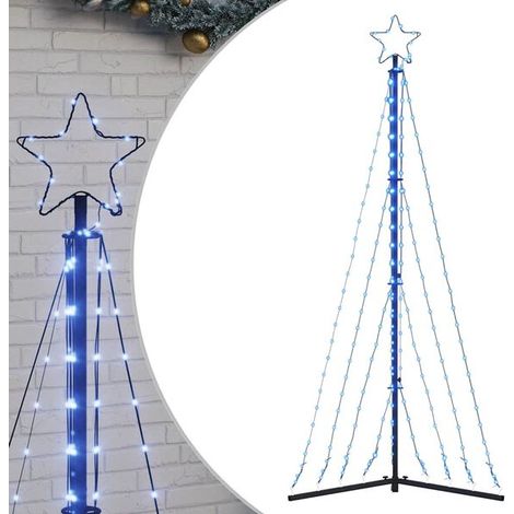 Un sapin de Noël à LED, équipé de 339 lumières LED blanc froid, d'une hauteur de 187 cm. (1/5)