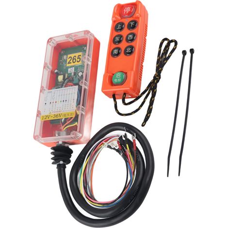 Télécommande sans fil industrielle avec émetteur-récepteur et 400 canaux, 12 V-36 V (1/5)