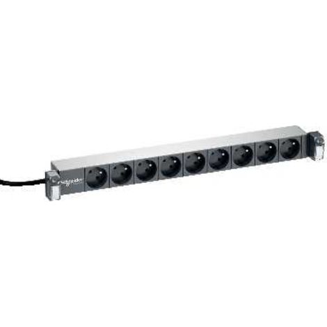 panneau alimentation 230v - 9 prises - schneider electric vdig161911