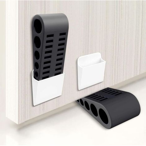 Cales de Porte en Caoutchouc Noir – Lot de 2, Anti-Collision et Silencieuses pour Votre Maison