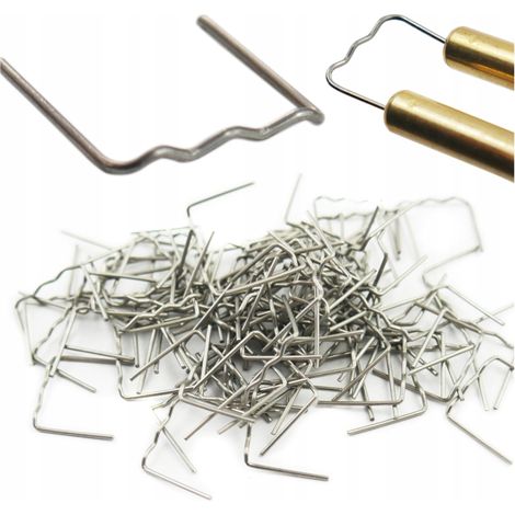 Punti metallici per plastica RS18, 100 pezzi, piatti, ondulati, 0,8 mm, acciaio inox (1/5)