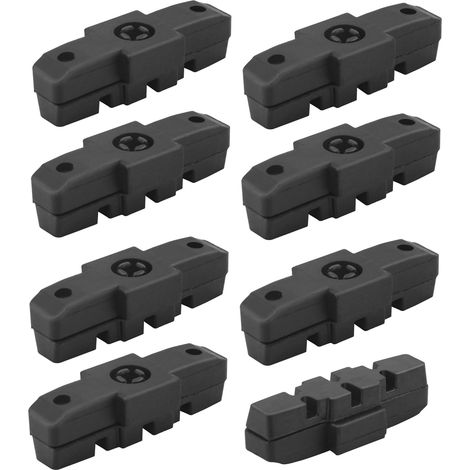 Lot de 8 patins de frein en caoutchouc, compatibles avec les vélos HS11, HS12 et HS22 - Noir (1/5)