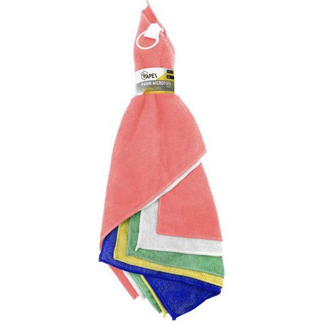 Chiffon microfibre multi-usages Apex, lot de 5, 30 x 38 cm, référence 15089