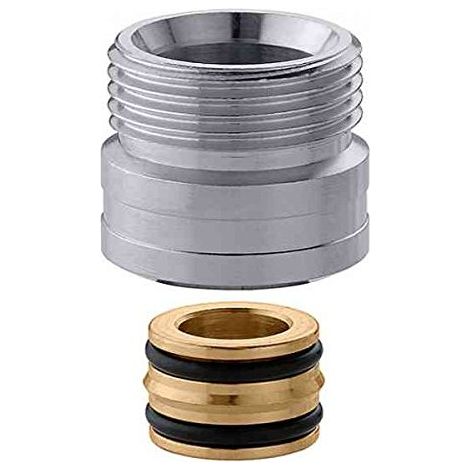 CALEFFI 383 Raccordo Collegamento Cromo Tenuta O-Ring Ø23/1,5x3/4"M - 383551 (1/2)