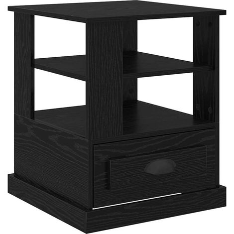 Maison Exclusive - Armadio da Notte Rovere Nero 50 x 50 x 60 cm Legno multistrato