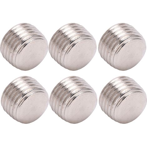 25 Pièces Bouchons Filetés Hexagonaux en Fer pour Raccord Pneumatique 1/4" - Quincaillerie de Fixation