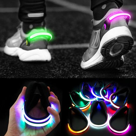 8 lampes de chaussures pour coureurs - Éclairage de sécurité à clipser - Idéal pour la course, la marche, le jogging et le cyclisme de nuit - Accessoires de sécurité pour activités de plein air (1/5)