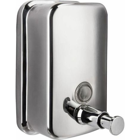 Dispenser di sapone Crezuo da 500 ml in acciaio inox, antivandalo.