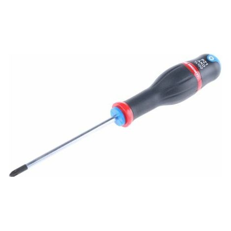 Facom – Tournevis plat Pozidriv PZ1 100 mm – Acier au carbure de silicium – Poignée bi-matière pour confort – Vissage rapide en série