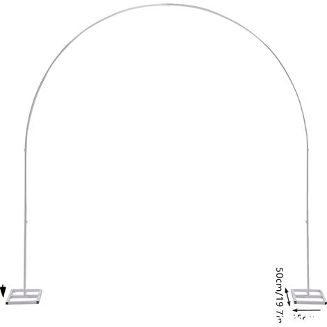 Soporte de arco, construcción de hierro duradera, decoración versátil para eventos, BLANCO, L (1/2)