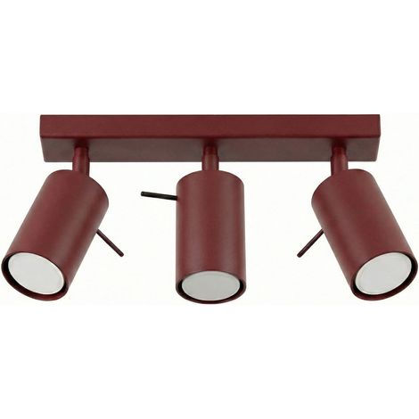 Sollux RING Barre de spots encastrés Ring, couleur bordeaux, 3 x GU10 (1/2)