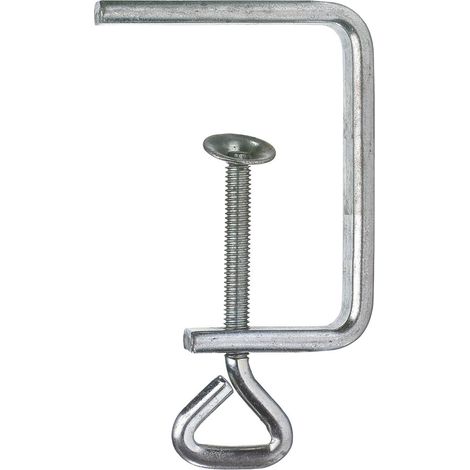 Laubsägezwinge verzinkt, Spannweite 100 mm, Flachstahl, für Laubsägearbeiten, Basteln mit Holz