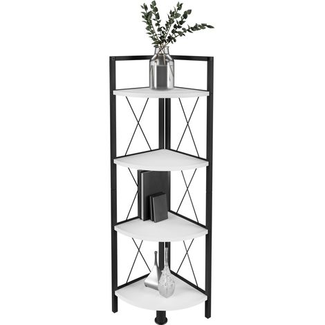 Metallo Legno Angolo Scaffale Libri Insasi 4x 122x34x34 - VCM