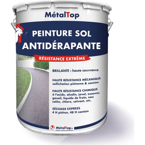 Peinture Antiderapante - Jaune ocre - RAL 1024 - 5 L - Métaltop (1/5)
