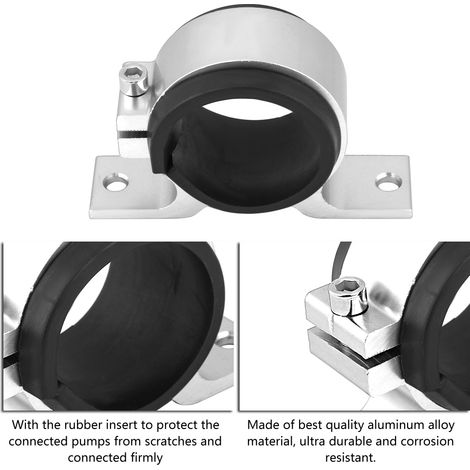 Support de montage de pompe à huile et collier de serrage de filtre de 50 mm pour modification automobile (argenté) (1/5)