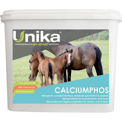 Calciumphos mangime complementare ideale per apportare nella dieta di fattrici e puledri importanti fonti di calcio e fosforo 5Kg