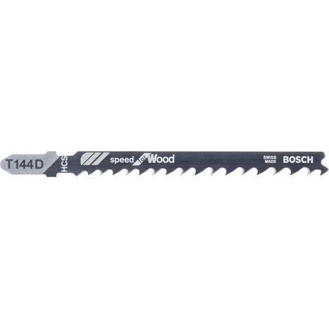Bosch Stichsägeblatt T 144 D Speed 100 mm T-Schaft 3 Stück Sägeblätter & Sägehilfen