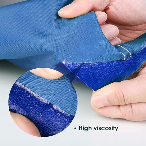 Ruban de réparation pour bâche, ruban d'étanchéité pour camion ou serre, bâches de tente ou de gazebo (8 cm x 5 m, bleu) (1/4)