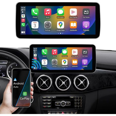 Écran Tactile d'autoradio 12,3" pour Classe A/B GLA CLA W176 W246 C117 X117 X156 2013-2015 avec système NTG 4.5/4.7, Prend en Charge Carplay/Android Auto/Mirrorlink (1/5)