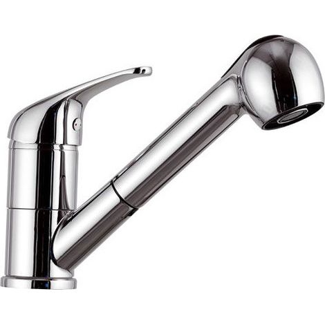 Miscelatore monoc. lavello doccia estraibile linea astro 2 cromo