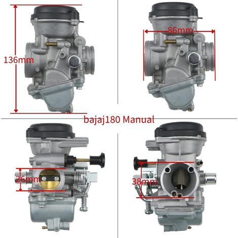 Carburateur compatible moto Bajaj 180 manuel – Adapté pour Pulsar 180 TVS – Économique et haute performance (1/4)